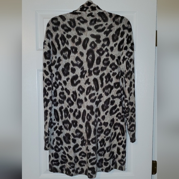 H&m animal print open front long cardigan US M - Picture 4 of 4